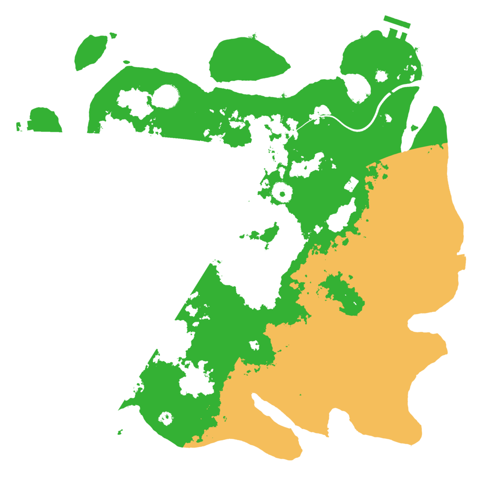 Biome Rust Map: Procedural Map, Size: 3700, Seed: 520699705