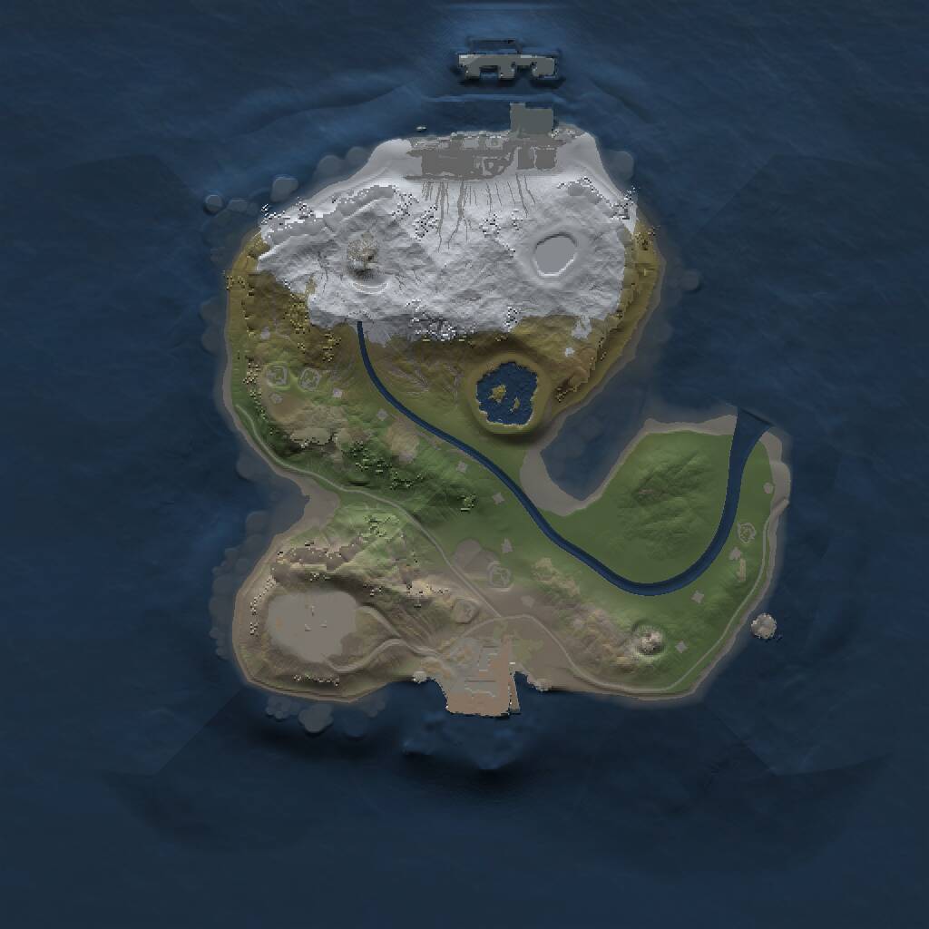 Rust Map: Procedural Map, Size: 1500, Seed: 246346252, 2 Monuments