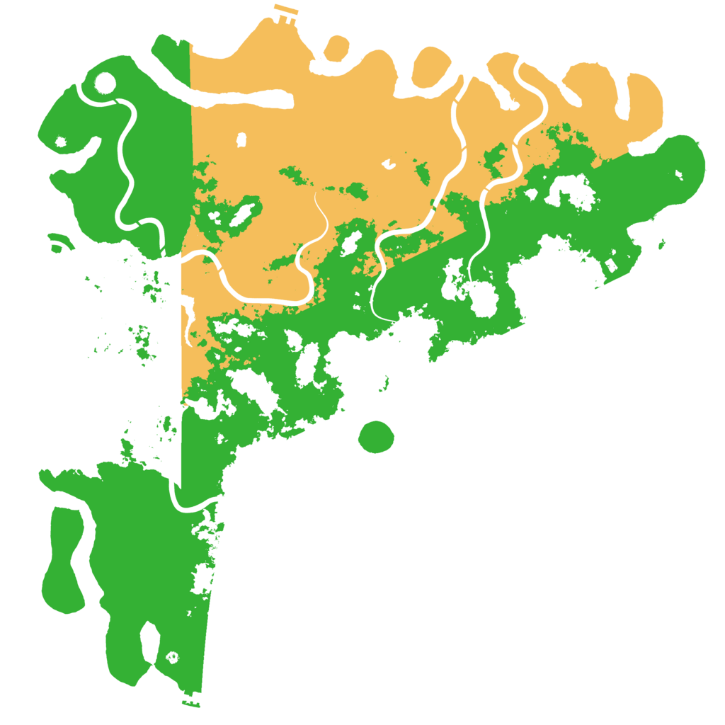 Biome Rust Map: Procedural Map, Size: 6000, Seed: 10398432