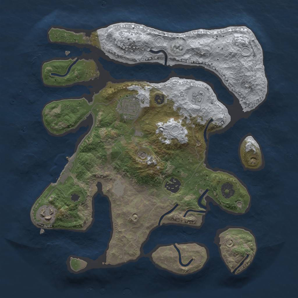 Rust Map: Procedural Map, Size: 3000, Seed: 22072016, 11 Monuments