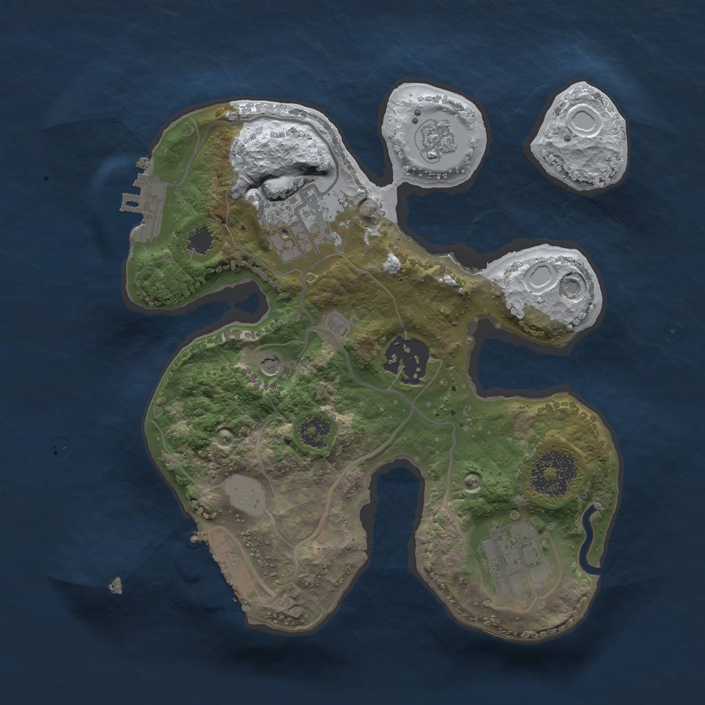 Rust Map: Procedural Map, Size: 2300, Seed: 686172200, 12 Monuments