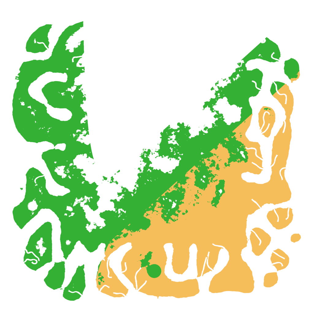 Biome Rust Map: Procedural Map, Size: 6000, Seed: 66543