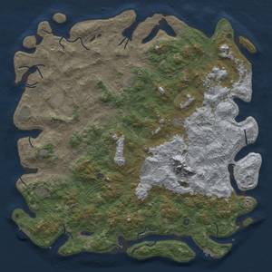 Thumbnail Rust Map: Procedural Map, Size: 6000, Seed: 4, 19 Monuments