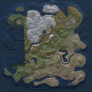 Thumbnail Rust Map: Procedural Map, Size: 4000, Seed: 1021484040, 16 Monuments