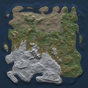 Thumbnail Rust Map: Barren, Size: 5000, Seed: 2147483647, 13 Monuments