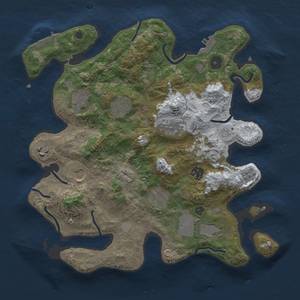 Thumbnail Rust Map: Procedural Map, Size: 3500, Seed: 108, 18 Monuments