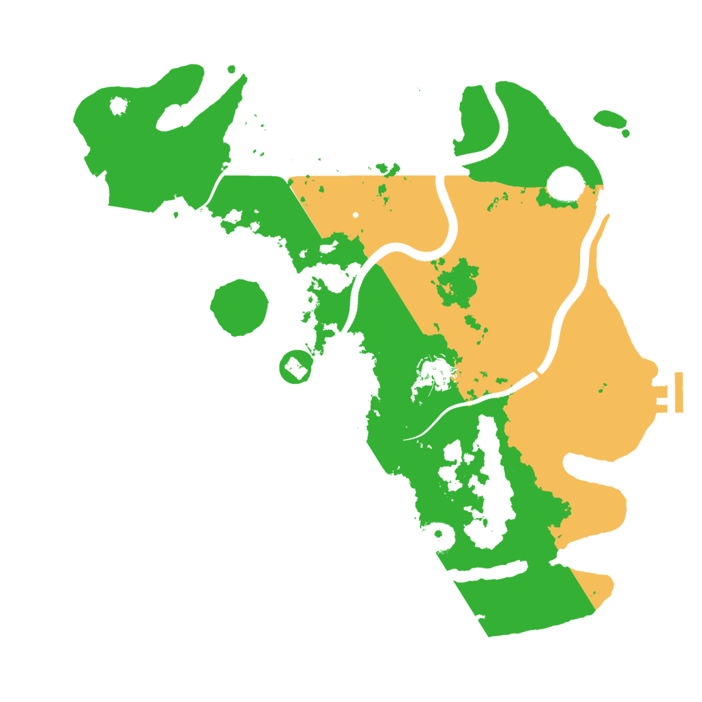 Biome Rust Map: Procedural Map, Size: 3500, Seed: 963519964