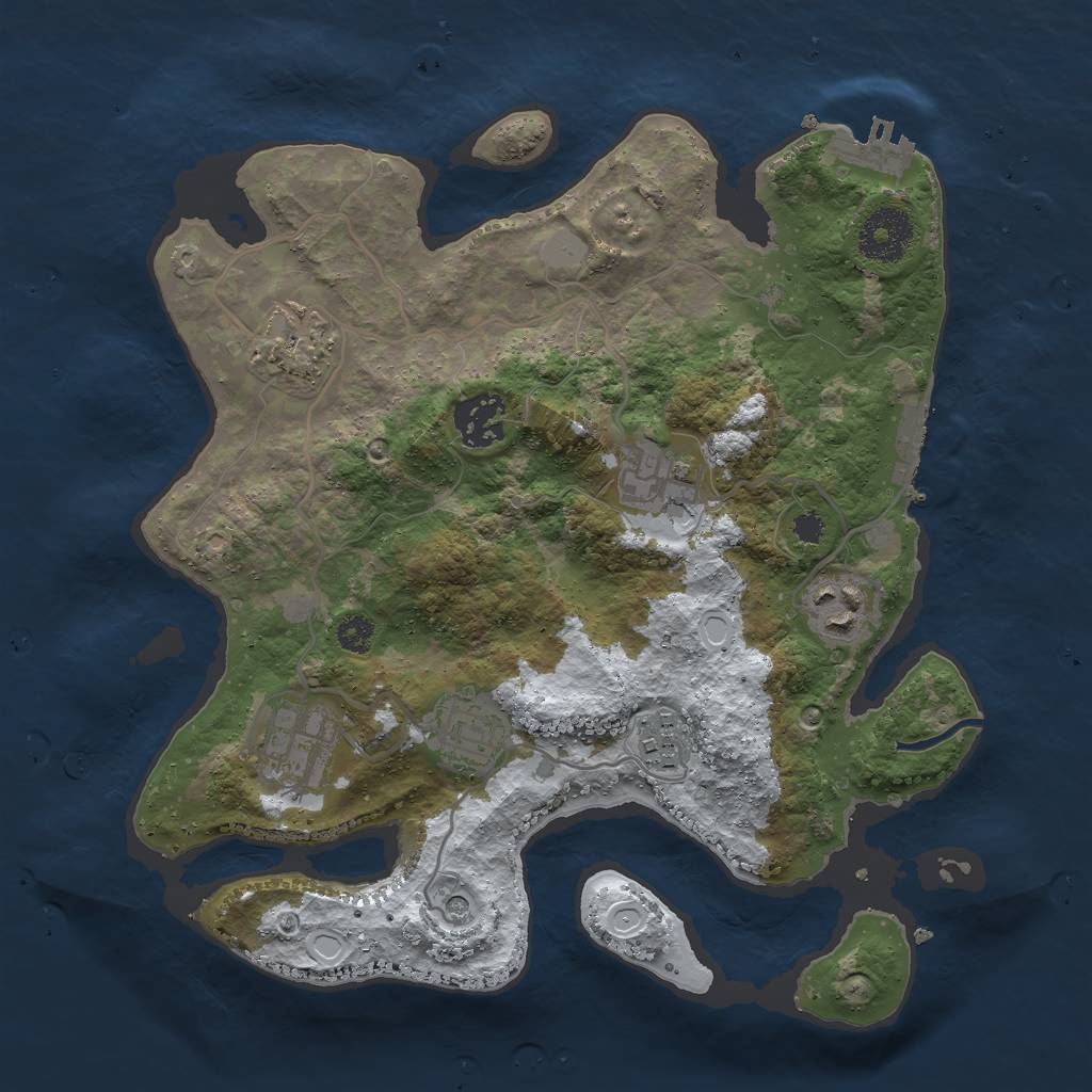 Rust Map: Procedural Map, Size: 3000, Seed: 13784416, 15 Monuments