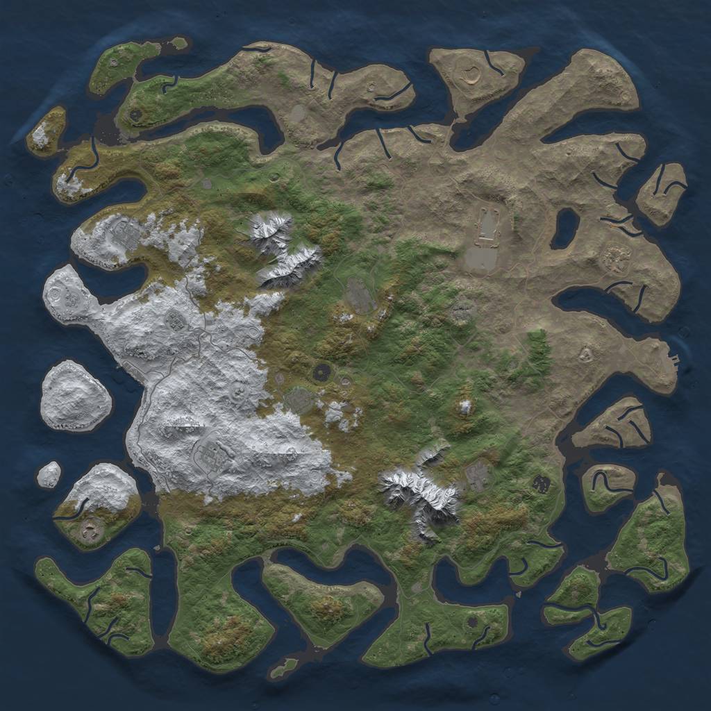 Rust Map: Procedural Map, Size: 6000, Seed: 252022, 20 Monuments