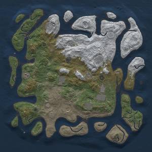 Thumbnail Rust Map: Procedural Map, Size: 4500, Seed: 1059431902, 16 Monuments