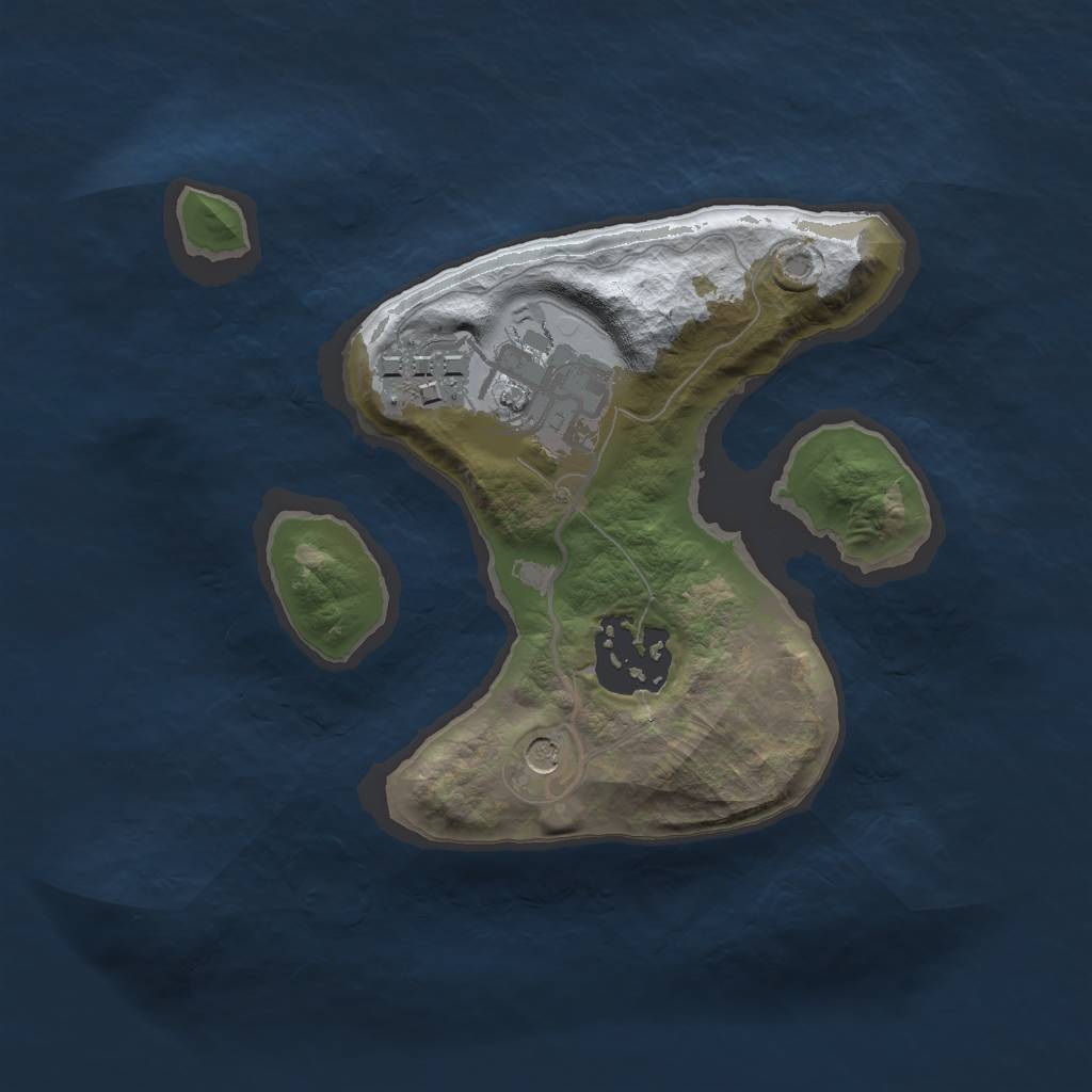 Rust Map: Barren, Size: 2000, Seed: 65, 6 Monuments