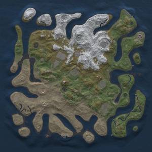 Thumbnail Rust Map: Procedural Map, Size: 4400, Seed: 745, 18 Monuments