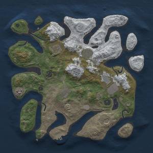 Thumbnail Rust Map: Procedural Map, Size: 3500, Seed: 1906194, 16 Monuments