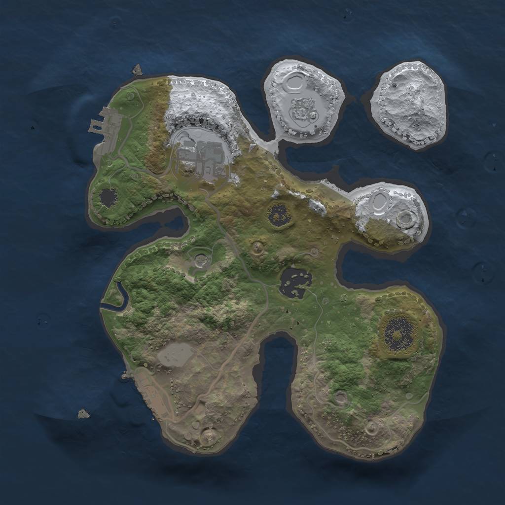 Rust Map: Procedural Map, Size: 2350, Seed: 686172200, 11 Monuments