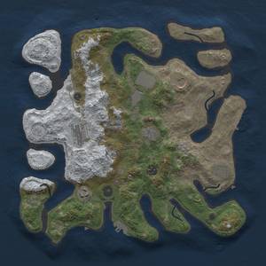 Thumbnail Rust Map: Procedural Map, Size: 3700, Seed: 1818168067, 18 Monuments