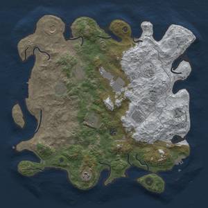 Thumbnail Rust Map: Procedural Map, Size: 4000, Seed: 720751, 19 Monuments