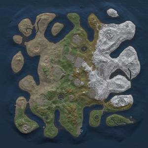 Thumbnail Rust Map: Procedural Map, Size: 3700, Seed: 1138470533, 20 Monuments