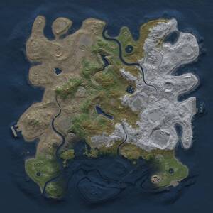 Thumbnail Rust Map: Procedural Map, Size: 4000, Seed: 1964125366, 16 Monuments