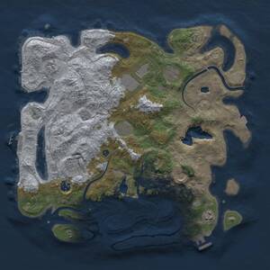 Thumbnail Rust Map: Procedural Map, Size: 4000, Seed: 77777, 15 Monuments