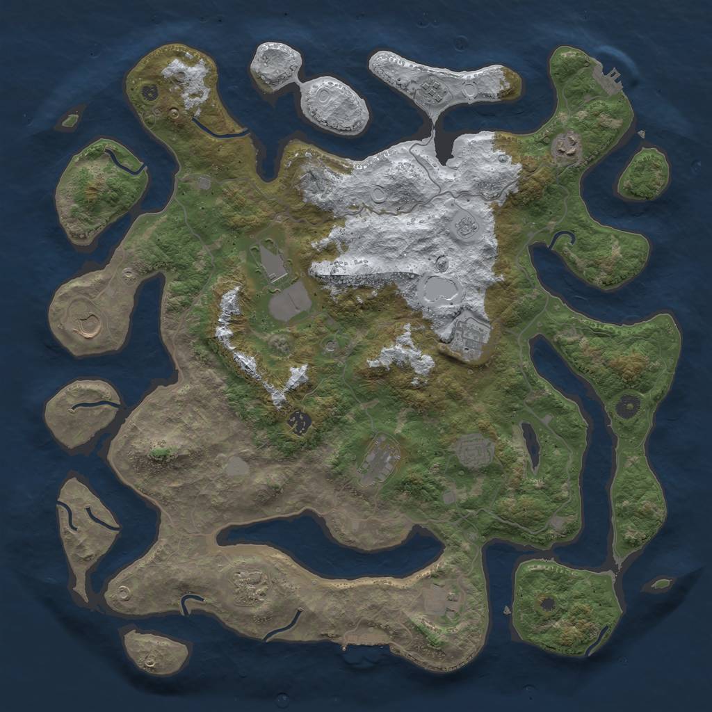 Rust Map: Procedural Map, Size: 4500, Seed: 532010189, 19 Monuments
