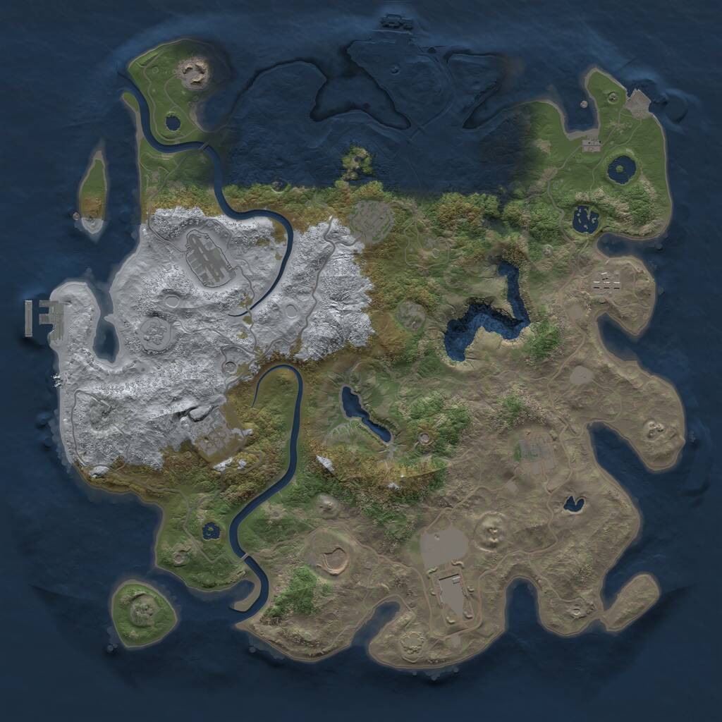Rust Map: Procedural Map, Size: 4000, Seed: 4550848, 15 Monuments