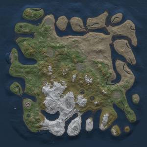 Thumbnail Rust Map: Procedural Map, Size: 4500, Seed: 98765, 18 Monuments