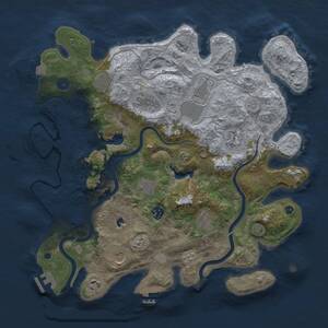 Thumbnail Rust Map: Procedural Map, Size: 4000, Seed: 777, 16 Monuments
