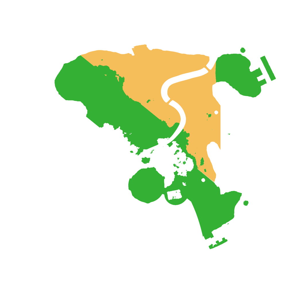 Biome Rust Map: Procedural Map, Size: 2300, Seed: 1005