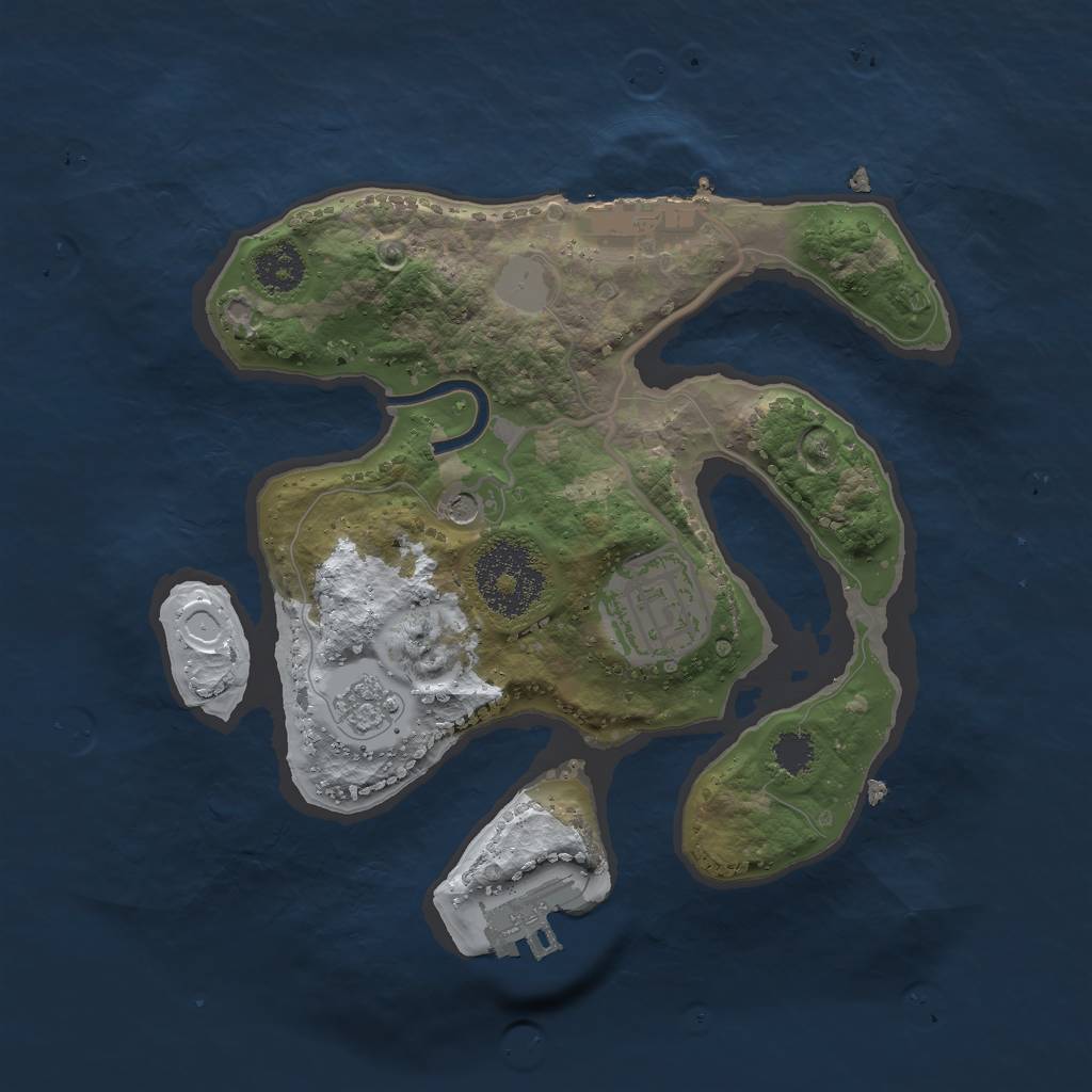 Rust Map: Procedural Map, Size: 2300, Seed: 1005, 10 Monuments