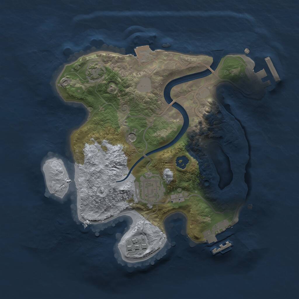 Rust Map: Procedural Map, Size: 2300, Seed: 1005, 7 Monuments
