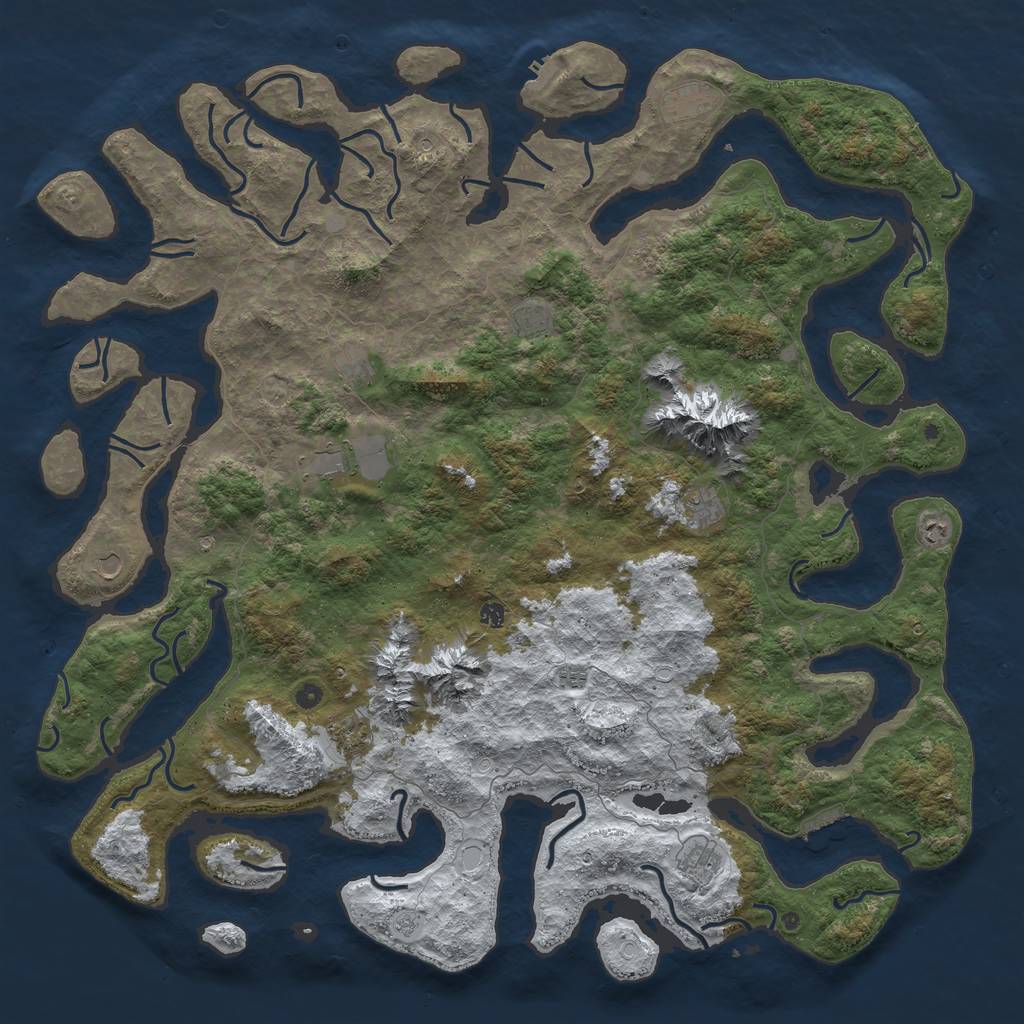 Rust Map: Procedural Map, Size: 6000, Seed: 19990618, 20 Monuments