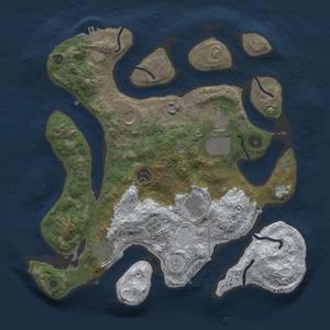 Thumbnail Rust Map: Procedural Map, Size: 3500, Seed: 22251, 16 Monuments