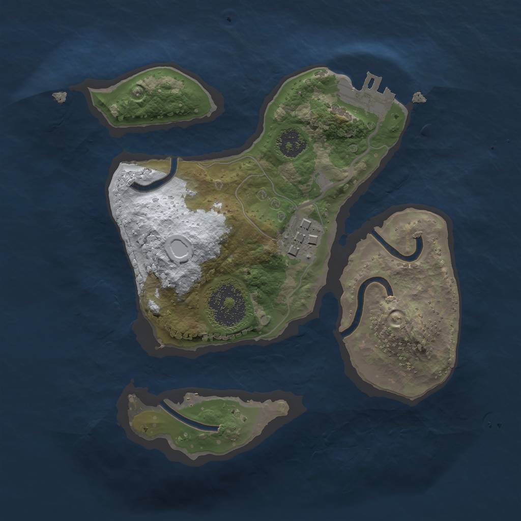 Rust Map: Procedural Map, Size: 2000, Seed: 428, 7 Monuments