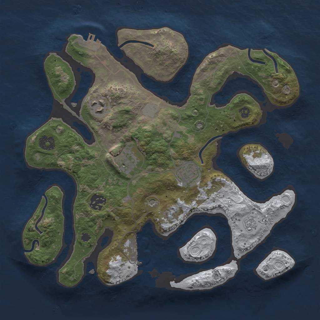 Rust Map: Procedural Map, Size: 3000, Seed: 131302894, 13 Monuments