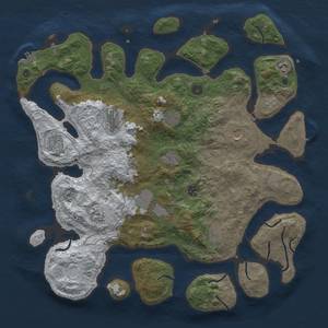 Thumbnail Rust Map: Procedural Map, Size: 4500, Seed: 100, 20 Monuments