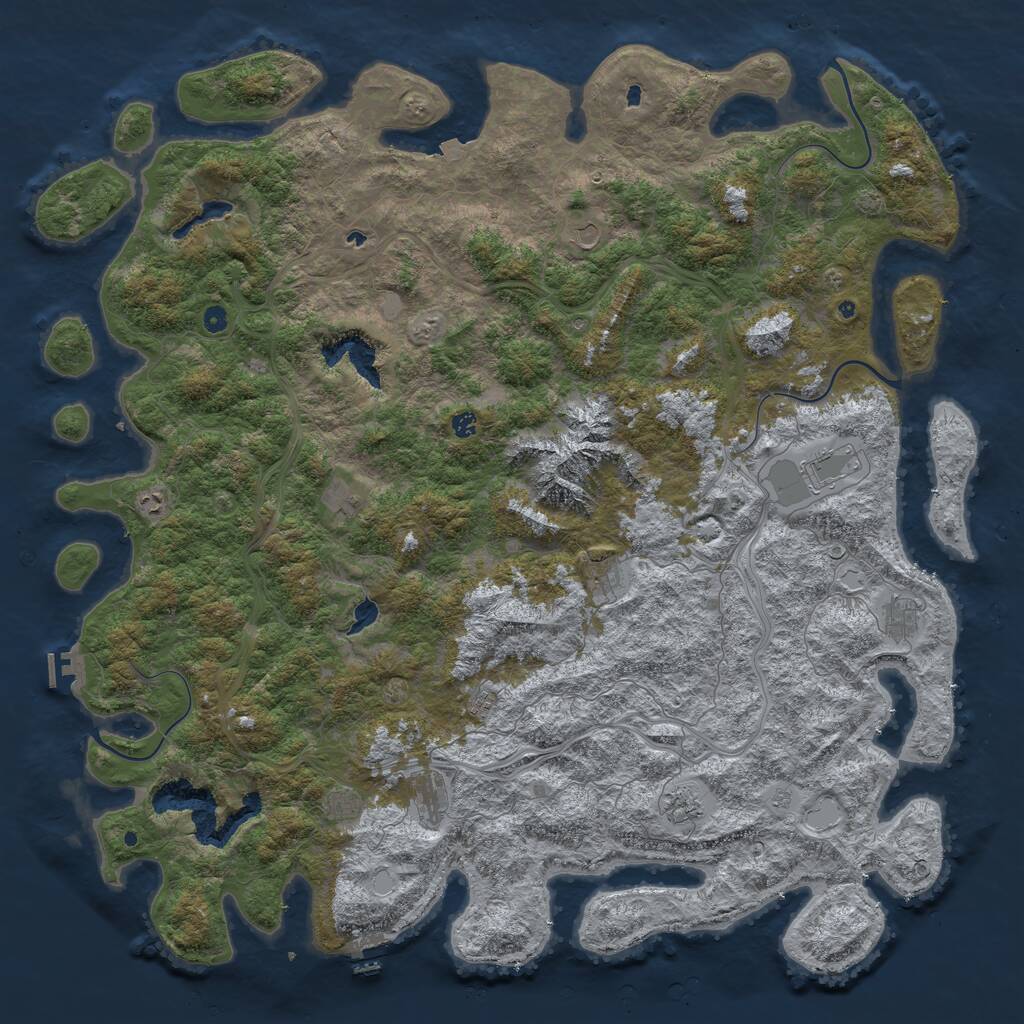 Rust Map: Procedural Map, Size: 6000, Seed: 1767126415, 17 Monuments