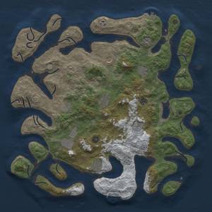 Thumbnail Rust Map: Procedural Map, Size: 4500, Seed: 195023603, 20 Monuments