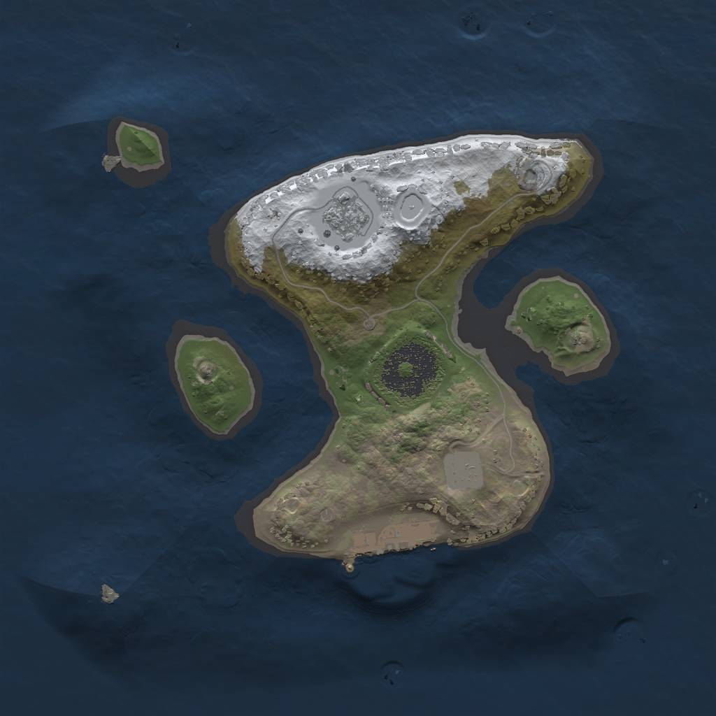 Rust Map: Procedural Map, Size: 2000, Seed: 65, 7 Monuments