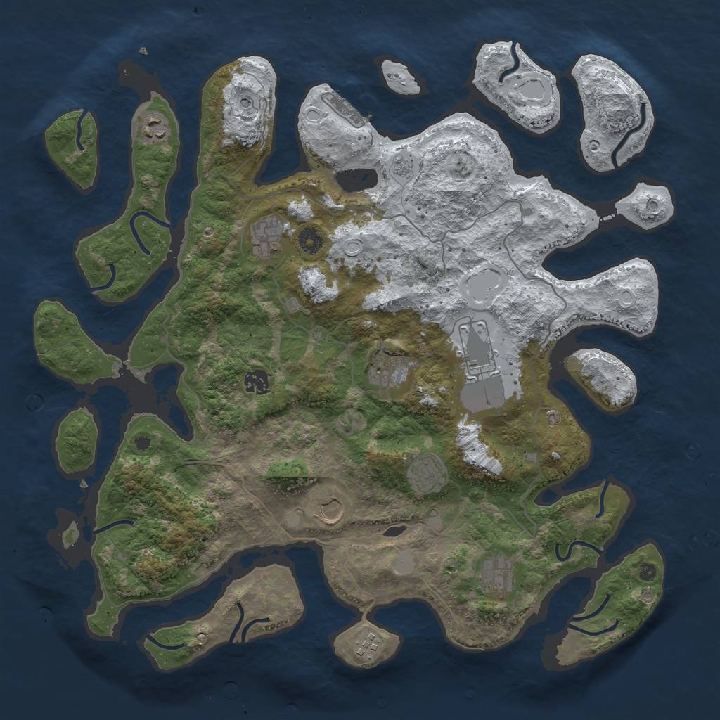 Rust Map: Procedural Map, Size: 4250, Seed: 3792, 17 Monuments