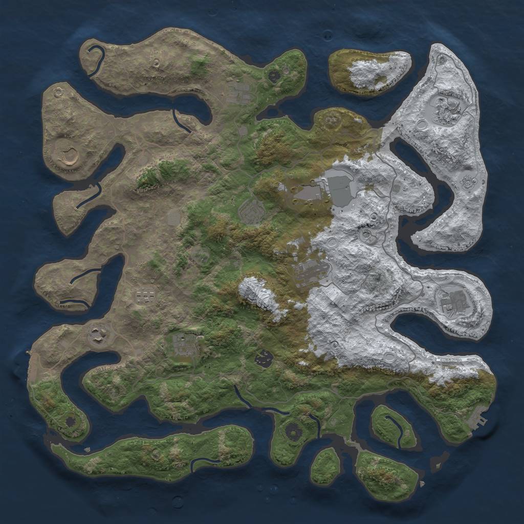 Rust Map: Procedural Map, Size: 4500, Seed: 1652287862, 20 Monuments