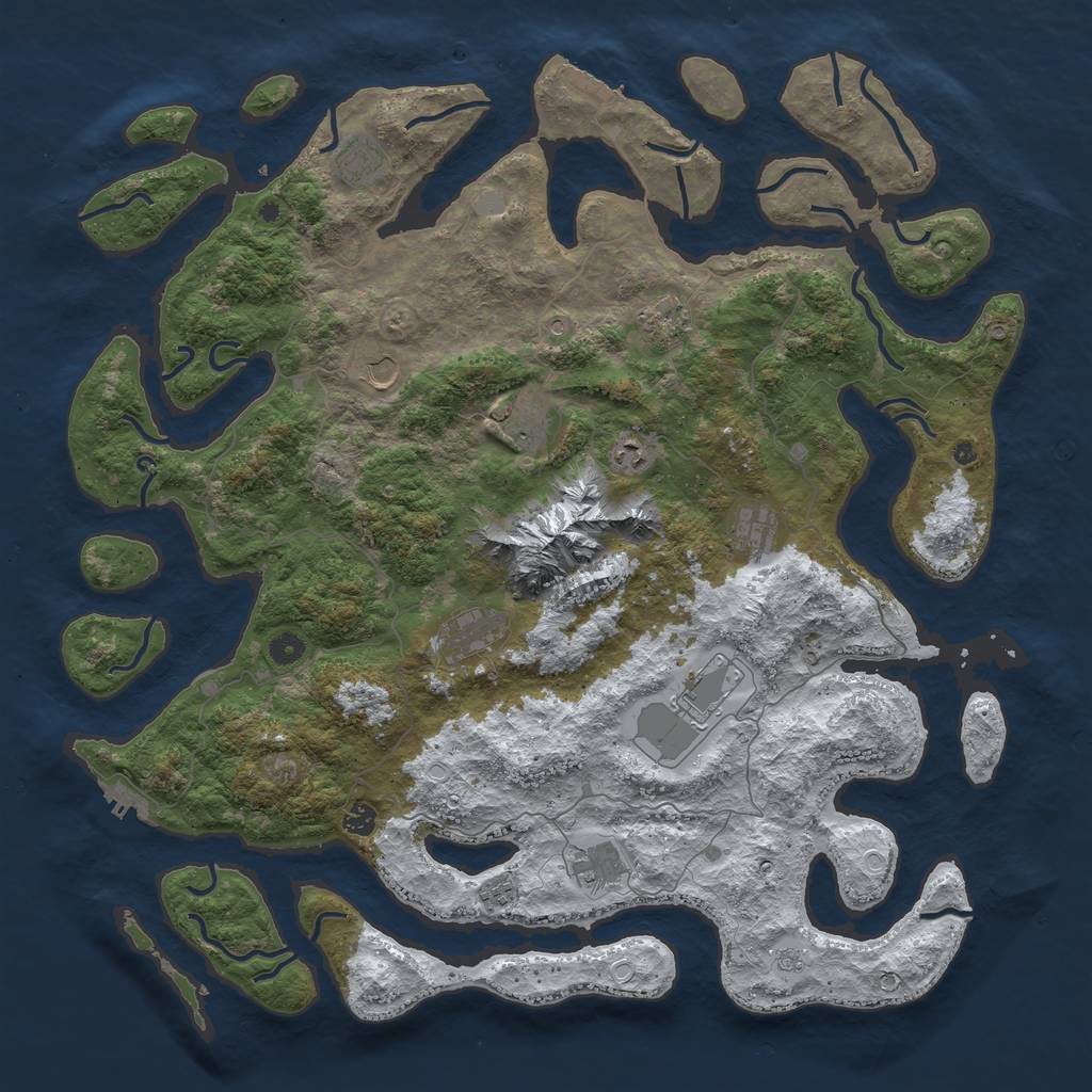 Rust Map: Procedural Map, Size: 5000, Seed: 14645237, 20 Monuments