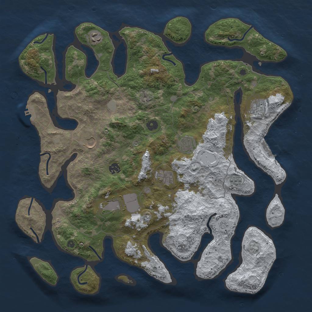 Rust Map: Procedural Map, Size: 4250, Seed: 149420722, 17 Monuments