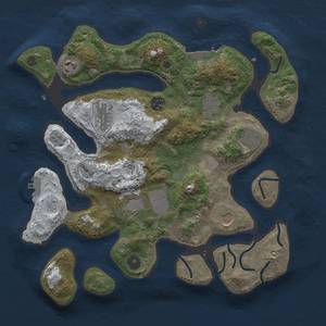 Thumbnail Rust Map: Procedural Map, Size: 3500, Seed: 1900, 17 Monuments