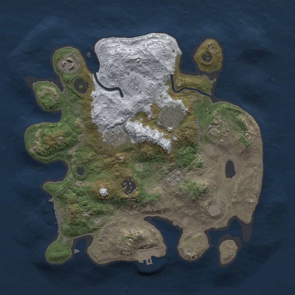 Rust Map: Procedural Map, Size: 3000, Seed: 554712, 15 Monuments