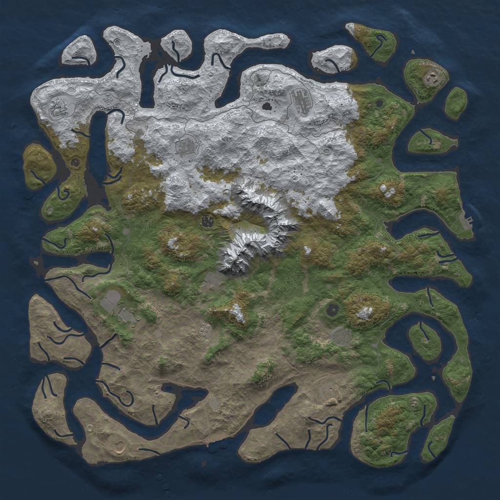 Rust Map: Procedural Map, Size: 6000, Seed: 11, 20 Monuments