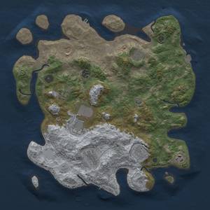 Thumbnail Rust Map: Procedural Map, Size: 3800, Seed: 6738, 16 Monuments