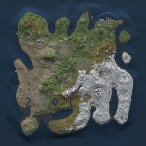 Thumbnail Rust Map: Procedural Map, Size: 3000, Seed: 10, 14 Monuments