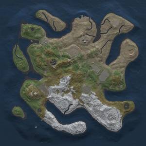 Thumbnail Rust Map: Procedural Map, Size: 3500, Seed: 70382153, 18 Monuments