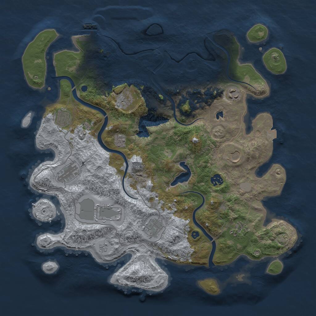 Rust Map: Procedural Map, Size: 4000, Seed: 767552171, 15 Monuments