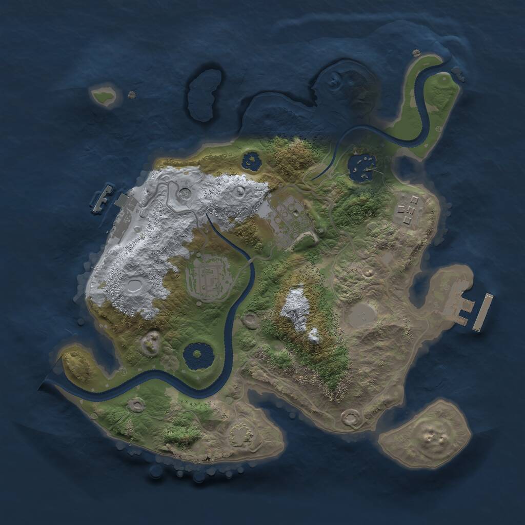 Rust Map: Procedural Map, Size: 2700, Seed: 8675456, 9 Monuments